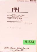 Hitachi-Hitachi Seiki 4NEII-600, Machine Center Parts Lists and Illustrations Manual 1981-4NEII-600-01